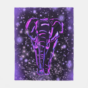 Couverture Polaire Blanche polaire Eléphant Violet