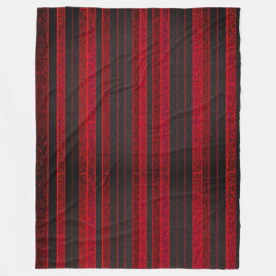 Couverture Polaire Blanche polaire rouge et noire