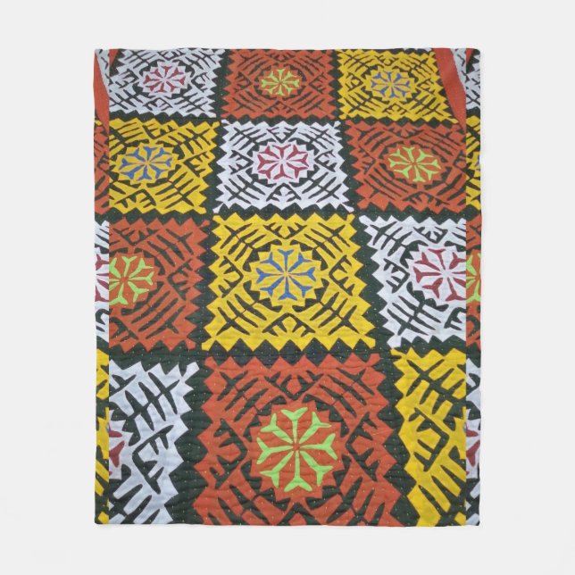 Couverture Polaire Blanche polaire traditionnelle Sindhi / Balochi Ri (Devant)