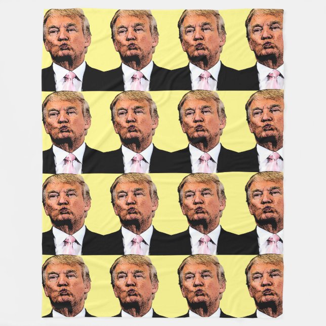 COUVERTURE POLAIRE BLANCHET À GRANDE FLOTTE DE DONALD TRUMP (Devant)