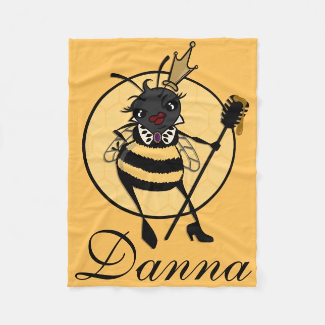COUVERTURE POLAIRE BLANCHET PERSONNALISÉ DE QUEEN BEE FLEECE (Devant)