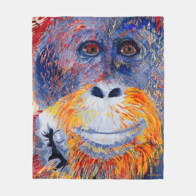Couverture Polaire Blanchette de la flotte de singes (Devant)