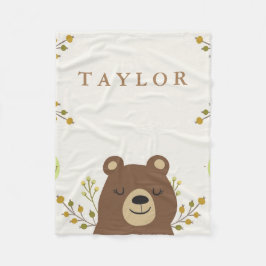 Couverture Polaire Blanchette de la flotte d'ours de bois