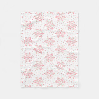 Couverture Polaire Blanchette polaire Pink Snowflakes