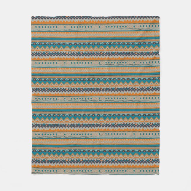 Couverture Polaire Blanchissement de design indien Navajo (Devant)