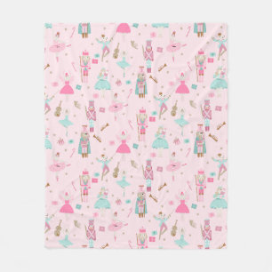 Couverture Polaire Blanchisserie en peluche rose Ballet de biscuit pa