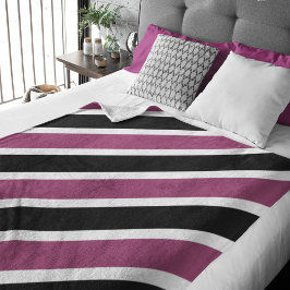 Couverture Polaire Blancs violet noir diagonale Grille petite couvert