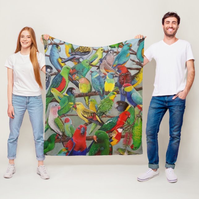 Couverture Polaire Blanket de la flotte de perruches australiennes (En situation)