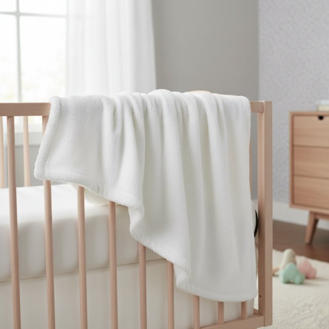 Couverture Polaire blanket white solid color trendy (Créateur téléchargé)
