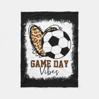 Couverture Polaire Bleached Soccer Game Day Vibes Soccer Mom Game Day