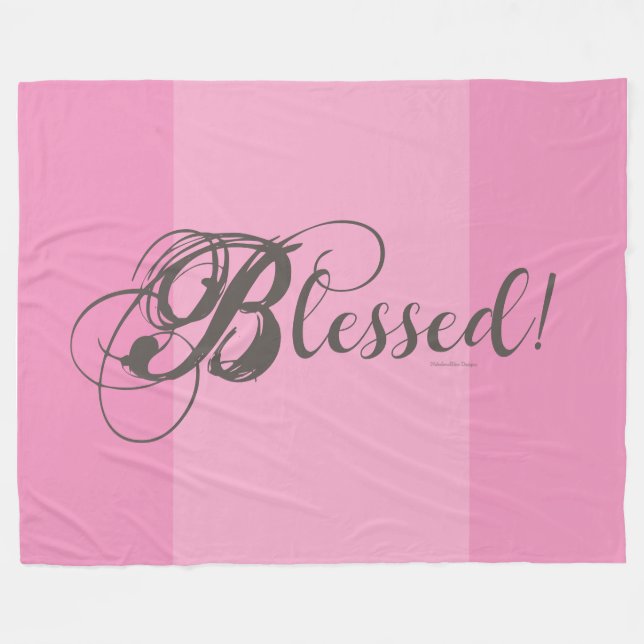 Couverture Polaire Blessed! Fleece Blanket (Pink) (Devant (Horizontal))