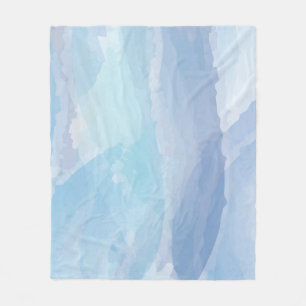 Couverture Polaire Bleu, abstrait, cool couleur de l'eau brosse art
