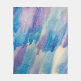 Couverture Polaire Bleu abstrait fond abstrait, aqua, art, art