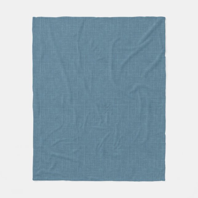 Couverture Polaire Bleu argon texturé. (Devant)