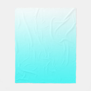 Couverture Polaire Bleu blanc à bleu aquatique