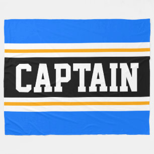 Couverture Polaire Bleu Bleu Jaune Noir CAPITAINE Rayures de course