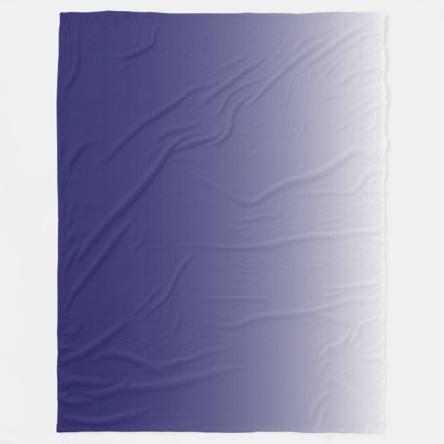Couverture Polaire Bleu bleu marine foncé à deux tons (Devant)