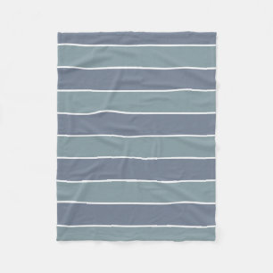 Couverture Polaire Bleu bleu moderne rayures vertes