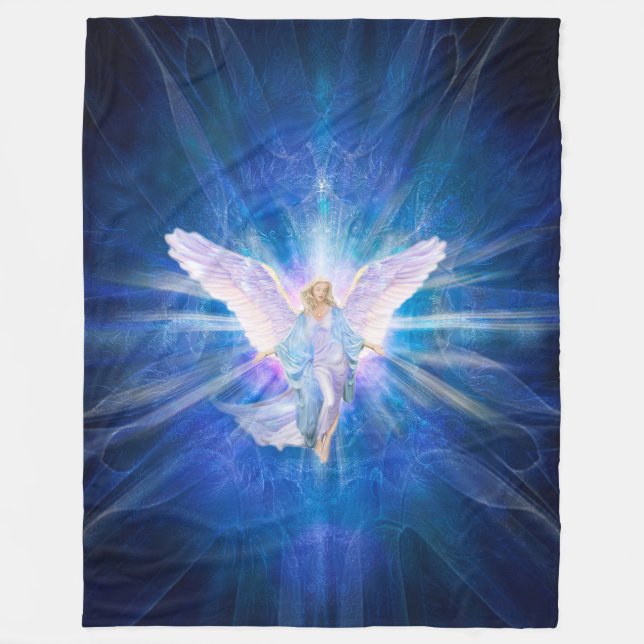 Couverture Polaire Bleu de V009-Angel 5 (Devant)