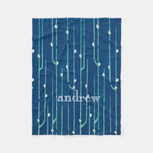 Couverture Polaire Bleu et blanc Droplets de pluie