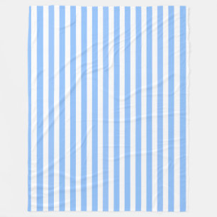 Couverture Polaire Bleu et blanc rayures de bonbons