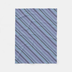 Couverture Polaire Bleu-gris bandes diagonales