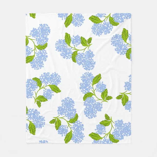 Couverture polaire bleu Hydrangea (Devant)