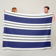 Bleu marine et rayures côtières blanches