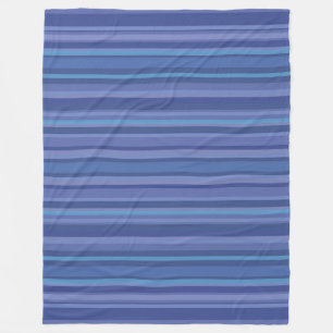 Couverture Polaire Bleu moderne bande pourpre