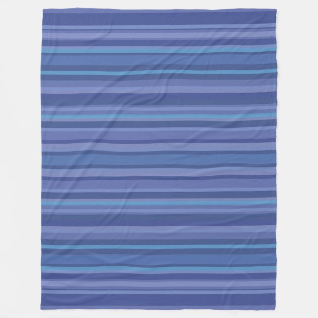 Couverture Polaire Bleu moderne bande pourpre (Devant)