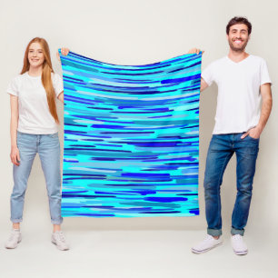 Couverture Polaire Bleu pluie gouttes Abstraites