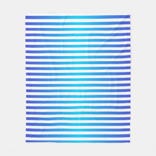 Couverture Polaire Bleu Turquoise Moderne Grilles Ombre