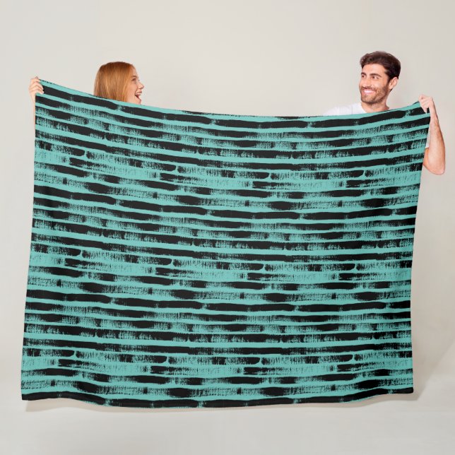 Couverture Polaire bleu vert (En situation)
