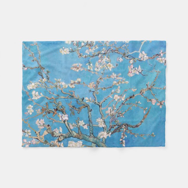 Couverture Polaire Bleu Vincent van Gogh Art Peinture (Devant (Horizontal))