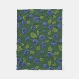 Couverture Polaire Bleus sur vert foncé