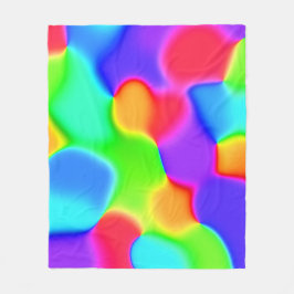 Couverture Polaire Blobs arc-en-ciel lumineux