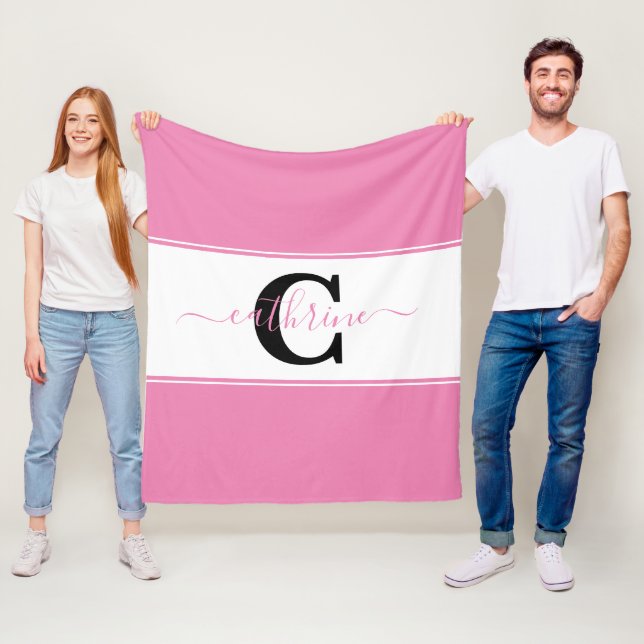 Couverture Polaire Bloc de couleurs personnalisé (En situation)