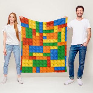 Couverture Polaire Blocs de construction Motif peau Jouet Briques de