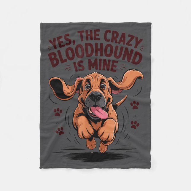 Couverture Polaire Bloodhound Breed Cute Pet Dog Lover Cartoon Funny  (Devant)