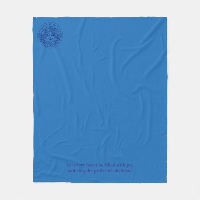 Couverture Polaire Blue fleece blanket with logo and motto (Devant)