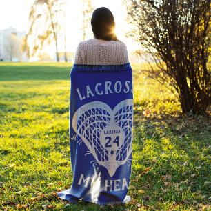 Couverture Polaire Blue Lacrosse My Heart Fleece Blanket