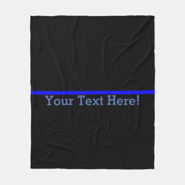 Couverture Polaire Blue Line mince symbolique personnalisent ceci (Devant)