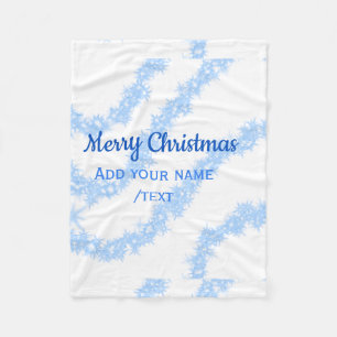 Couverture Polaire Blue merry noël scintillant lignes de parties scin