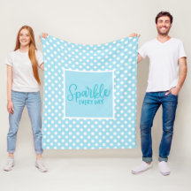 Blue Polkadot Glam Girly Typographie tendance