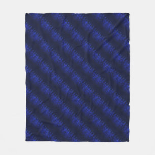 Couverture Polaire Blue Racing Flames on Carbon Fiber