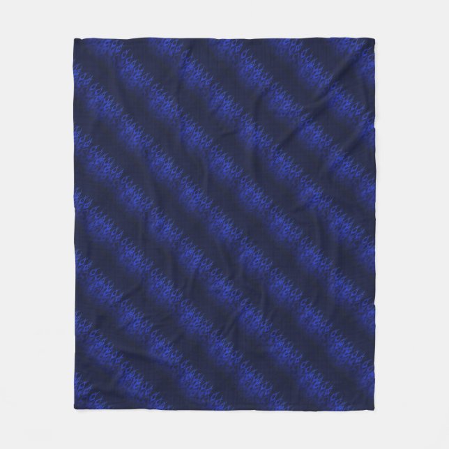 Couverture Polaire Blue Racing Flames on Carbon Fiber (Devant)