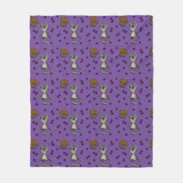 Couverture Polaire Blueberry Muffin Bloop Cat Motif