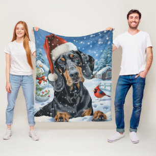 Couverture Polaire Bluetick Coonhound Chien Hiver Merveilleux Noël