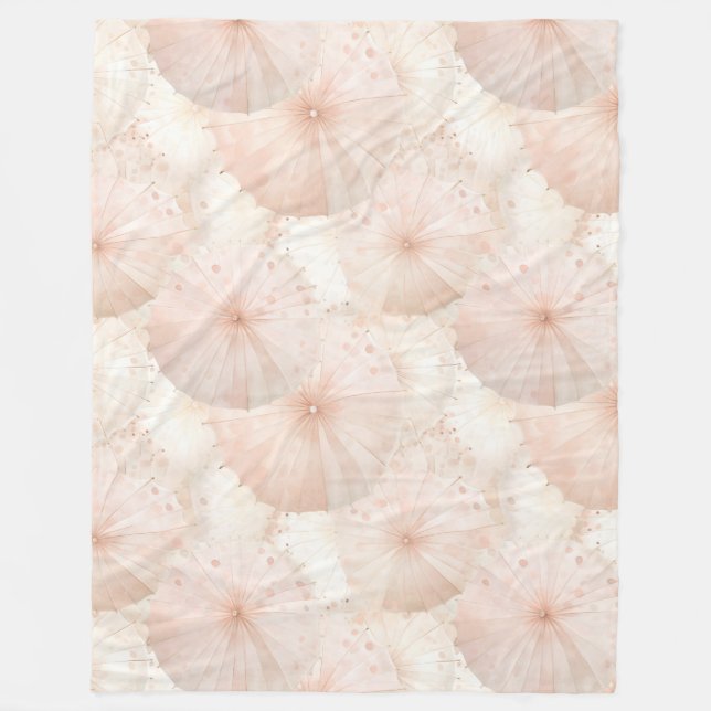 Couverture Polaire Blush Pink Umbrellas (Devant)