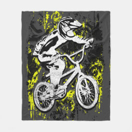Couverture Polaire Bmx Flatland - Gris Grunge Bmx Blanche polaire